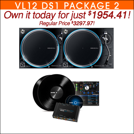 Denon VL12 Prime Turntables w/ DS1 Serato DJ DVS