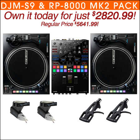 Pioneer DJ DJM-S9 & Reloop RP-8000 MK2 With Cartridges And Headshells Package