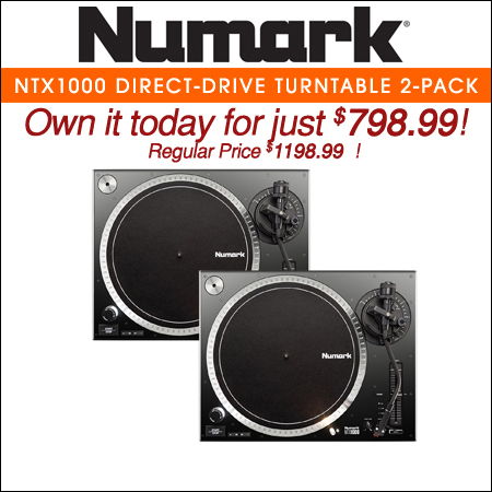 Numark NTX1000 Direct-Drive Turntable 2-Pack