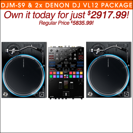  Pioneer DJ DJM-S9 Mixer & 2x Denon DJ VL12 Prime Turntables Package 