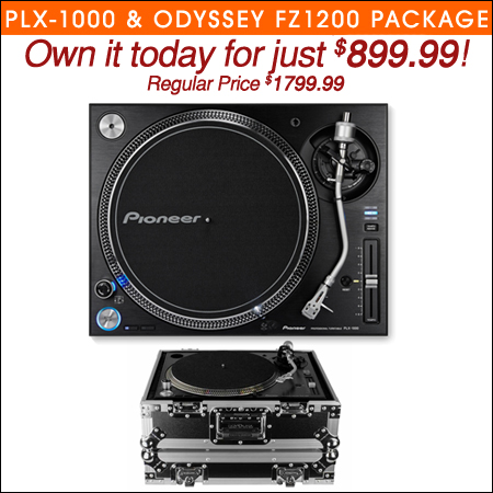  Pioneer DJ PLX-1000 & Odyssey FZ1200 Case Package 