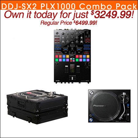 Pioneer DJM-S9 Serato Mixer + 2 PLX-1000 Turntable bundle with FREE Flight Cases