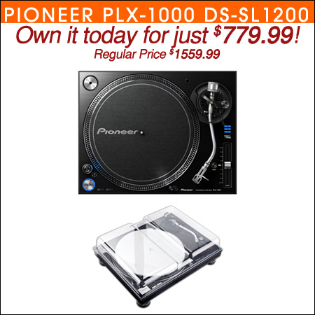 Pioneer DJ PLX-1000 + Decksaver DS-PC-SL1200 Bundle