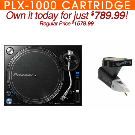 Pioneer PLX-1000 + Ortofon OM Q.Bert Cartridge Bundle