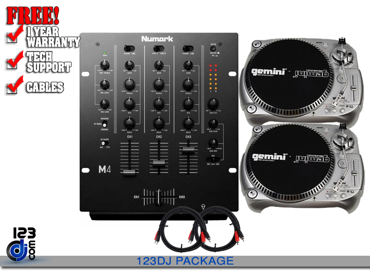 Numark M4 and Gemini TT-1100USB Package