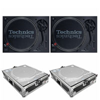 (2) Technics SL-1200MK7 Turntable with Road Cases
