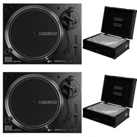 Reloop RP-5000 MK4 DJ Turntable Bundle with Black Cases