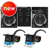 Reloop RP-7 DJ Turntable 2-Pack with Mixer & Cartridges