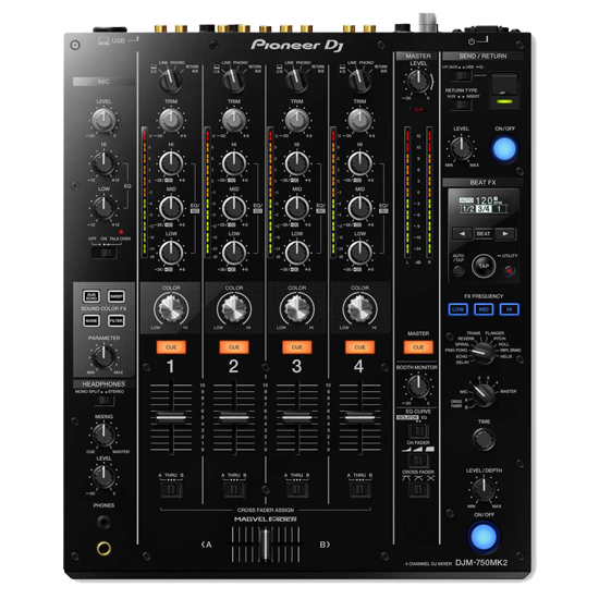 Pioneer DJ DJM-750MK2 + Denon DJ VL12 Prime Bundle