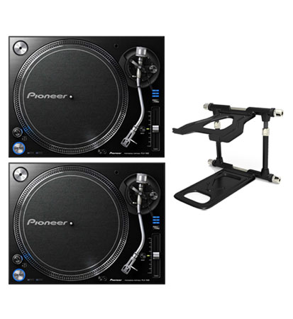 Pioneer PLX-1000 Pair (2) Bundle with free Laptop Stand