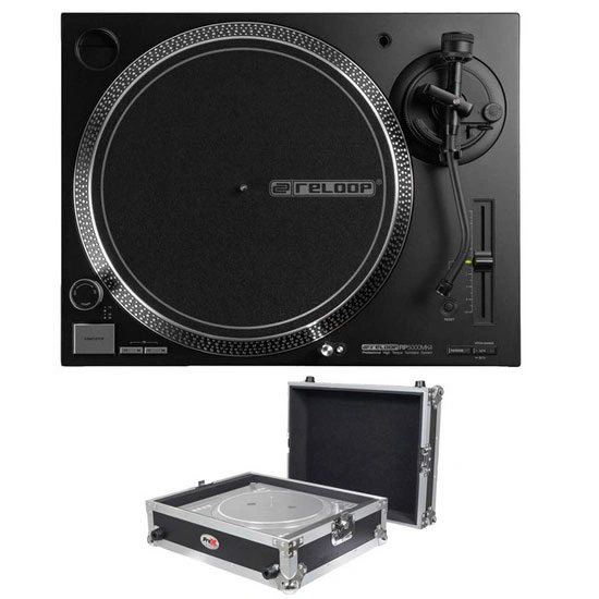 Reloop RP-5000 MK4 Professional Direct Drive DJ Turntable with Case Package with Case Package