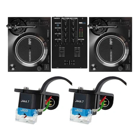 Buy Reloop RP-7 DJ Turntable 2-Pack with Mixer & Cartridges