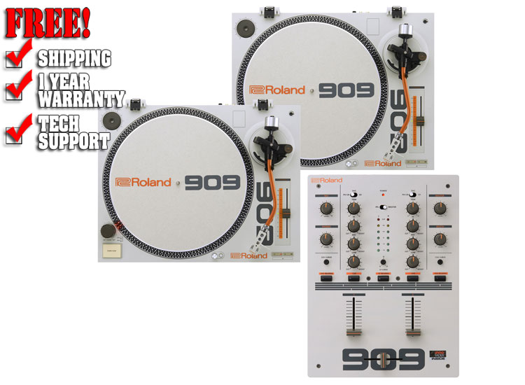 dienen Meerdere mot Roland DJ 909 Set w/ TT-99 Turntables (2) & DJ-99 Mixer | DJ Headphones |  DJ Speakers | Chicago DJ Equipment