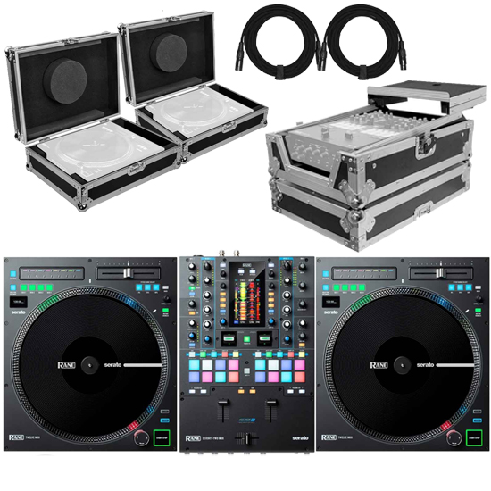 (2) Rane TWELVE MKII Turntable Controllers with SEVENTY TWO MKII Mixer & Individual Cases Package