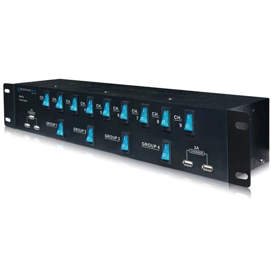 Technical Pro PS17U Rack Mount 17 Outlet Power Supply 