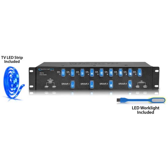 Technical Pro PS17U Rack Mount 17 Outlet Power Supply 