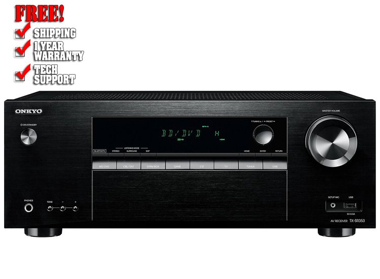 Onkyo - 700W 5.1-Ch. 4K Ultra HD and 3D Pass-Through A/V Home Theater Receiver - Black