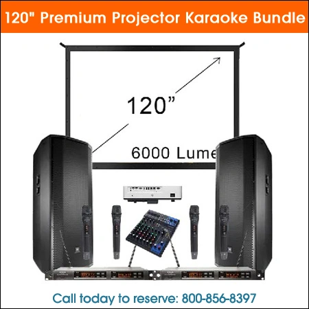 premium projector karaoke bundle Rental