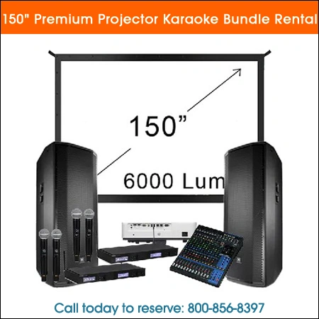 150 premium projector karaoke bundle Rental
