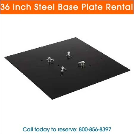 36 inch steel base plate rental