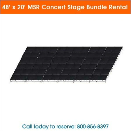 48x20 msr concert stage bundle rental Chicago