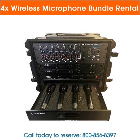 4x Wireless Microphone Bundle Rental