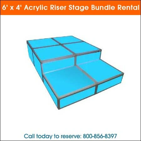 6x4 acrylic riser stage bundle rental Chicago