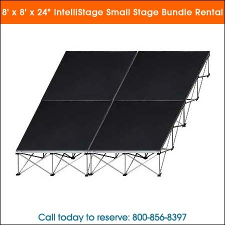 8x8x24 intellistage small stage bundle-rental Chicago