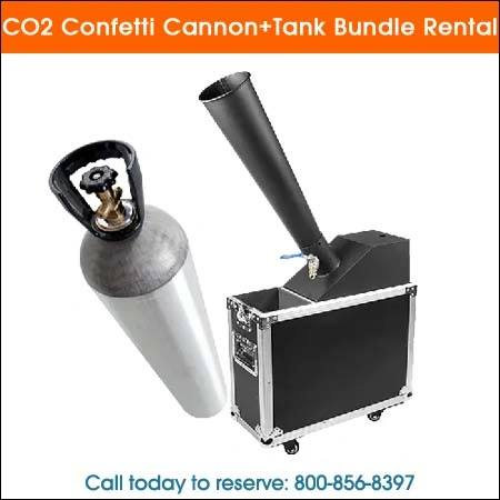 co2 confetti cannon tank bundle rental Chicago