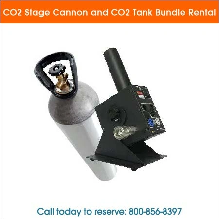 co2 stage cannon and co2 tank bundle rental Chicago