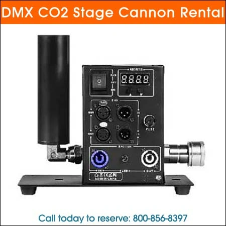 dmx Co2 stage cannon rental Chicago