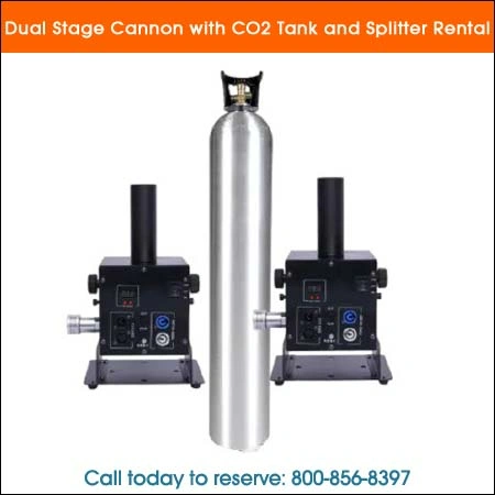Dual stage cannon with co2 tank and splitter rental Chicago