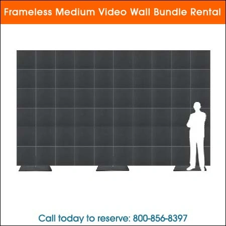 Frameless medium video wall bundle rental Chicago