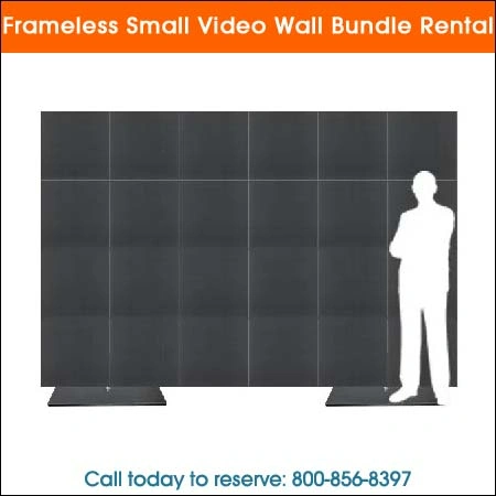 Frameless small video wall bundle rental Chicago