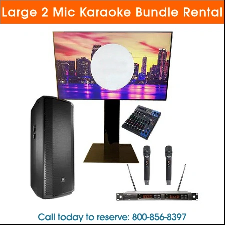 large 2-mic karaoke bundle Rental Chicago