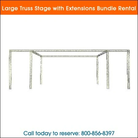 Large truss stage with extensions bundle rental Chicago