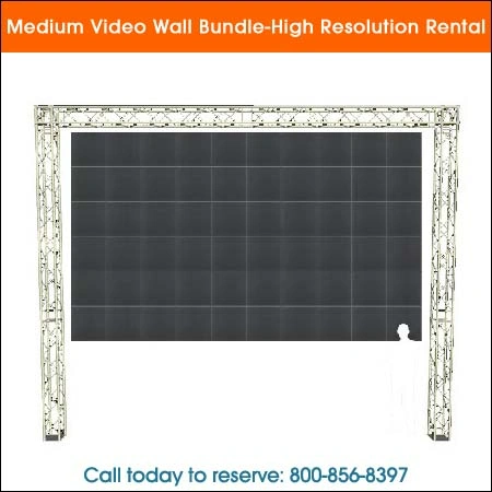 Medium video wall bundle high resolution rental Chicago