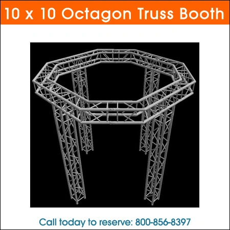 10x10 octogon Truss booth Rental Chicago