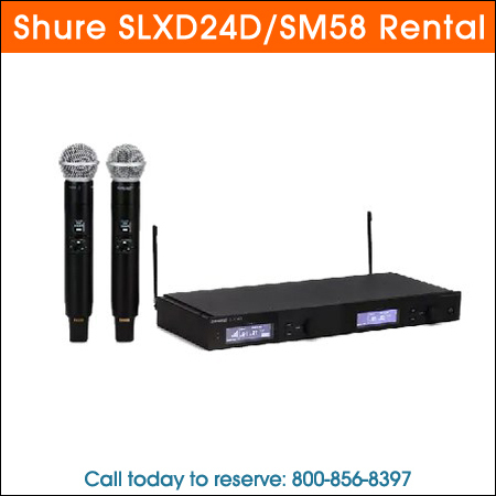 Shure SLXD24D/SM58 Dual Wireless Microphones Rental