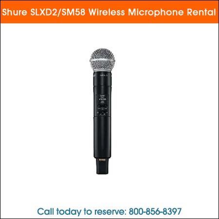Shure SLXD2/SM58 Wireless Microphone Rental