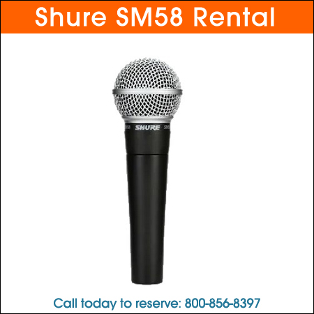 Shure SM58 Cardioid Dynamic Vocal Microphone Rental