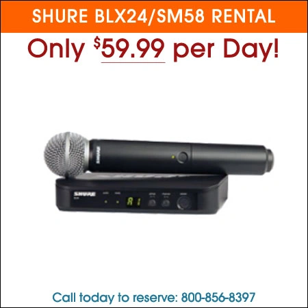 Shure BLX24 sm58 Rental Chicago