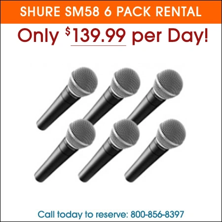 Shure sm58 6 Pack Rental Chicago
