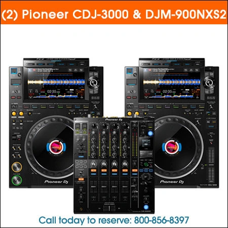Pioneer cdj3000twin djm900nxs2 Rental