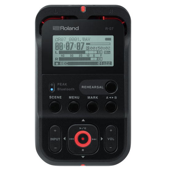 Roland R-07 High-Resolution Black Audio Recorder