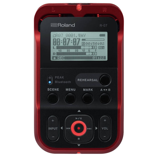 Roland R-07 High-Resolution Red Audio Recorder