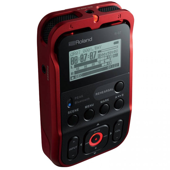 Roland R-07 High-Resolution Red Audio Recorder