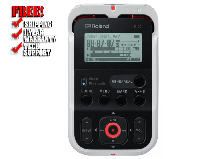 Roland R-07 High-Resolution White Audio Recorder