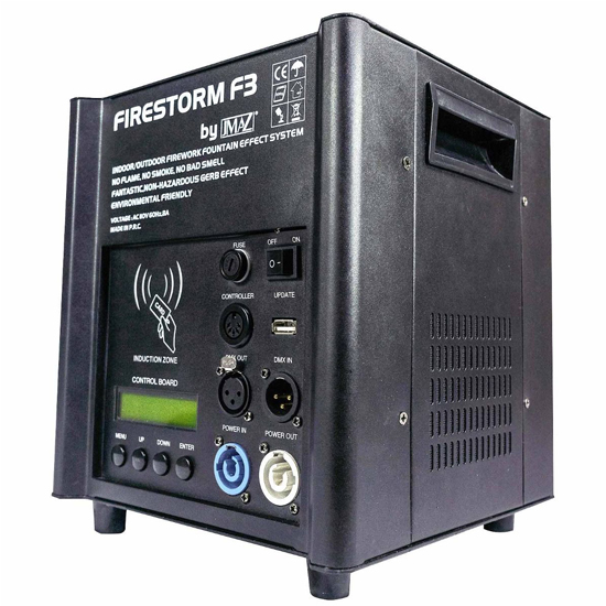 JMAZ Lighting JZ4001 Firestorm F3 (Black) 500W Cold Spark Machine Package 