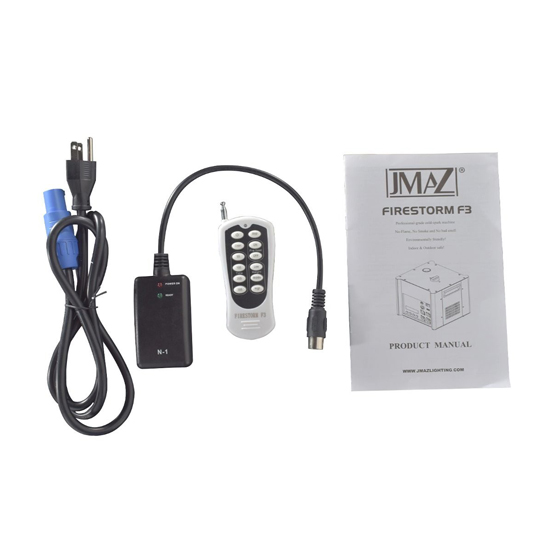 JMAZ Lighting JZ4003 Firestorm F3 Chrome Cold Spark Machine Package